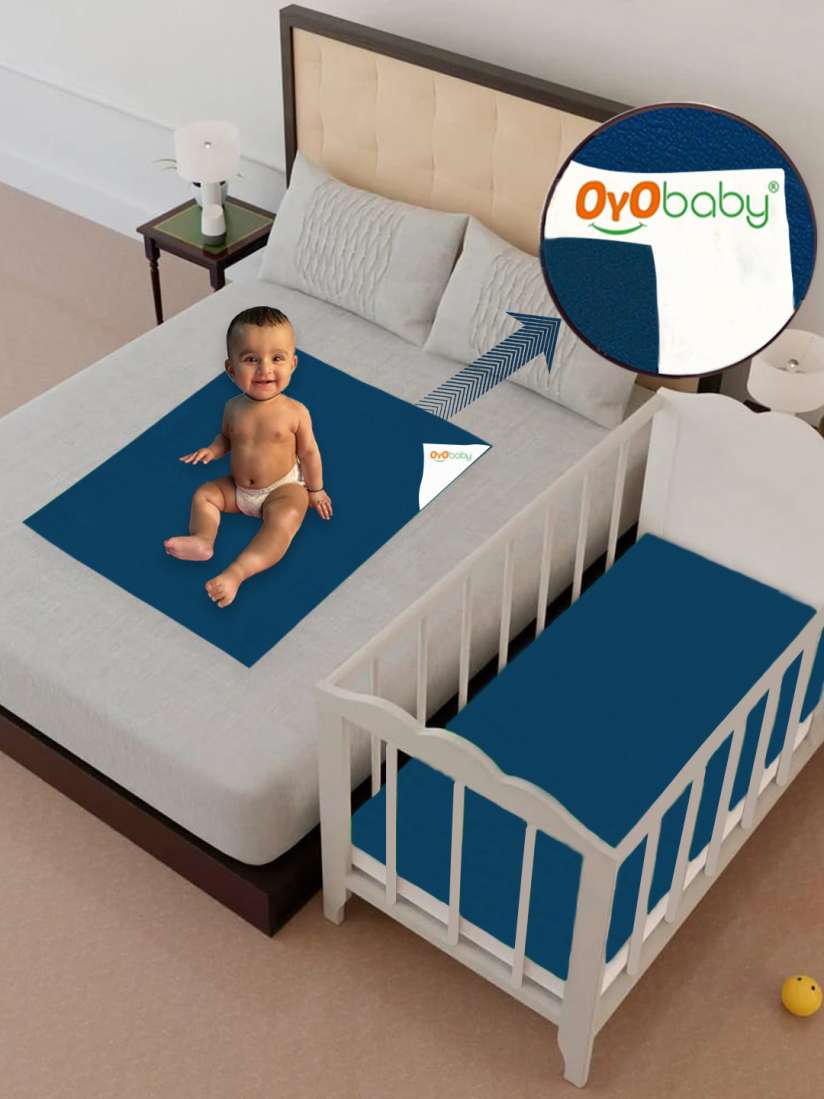 Buy OyO Baby Waterproof Lightweight Dry Sheets Bed Protector Medium Firoza Mattress Protector for Unisex Kids 23604346 Myntra