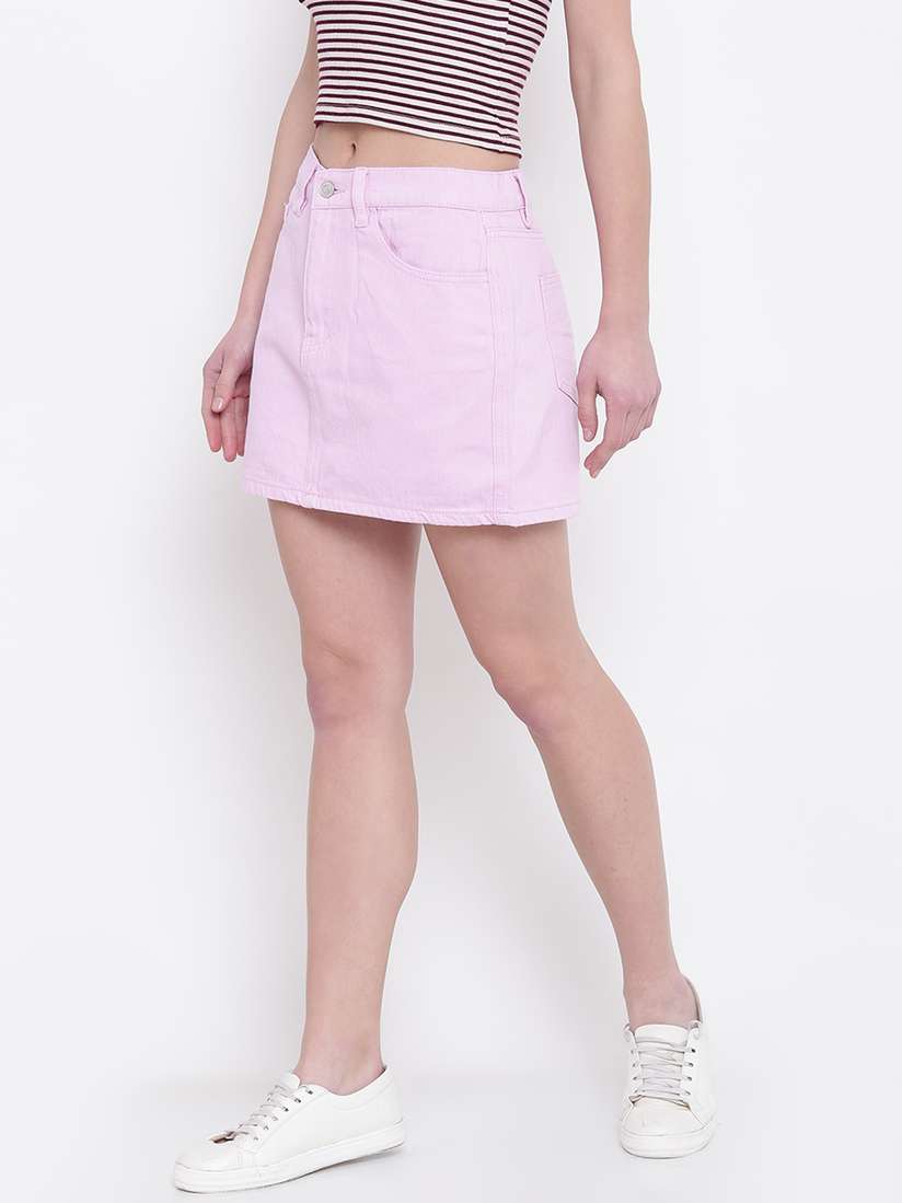 Outfit Ideas Jean Skirt Button Down Skirt Plus Size Pink Denim