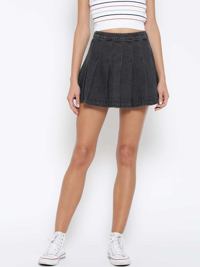 Grey pleated mini skirt forever 21 online