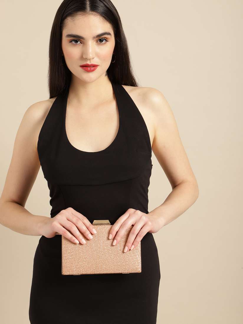 Buy DressBerry Textured Box Clutch Clutches for Women 23605896 Myntra