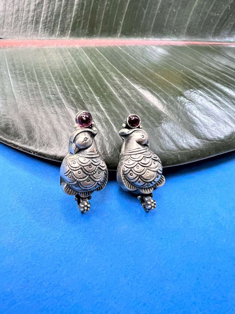 Buy Arte Jewels Studded Peacock Shaped Sterling Silver Studs Earrings Earrings for Women 23608328 Myntra