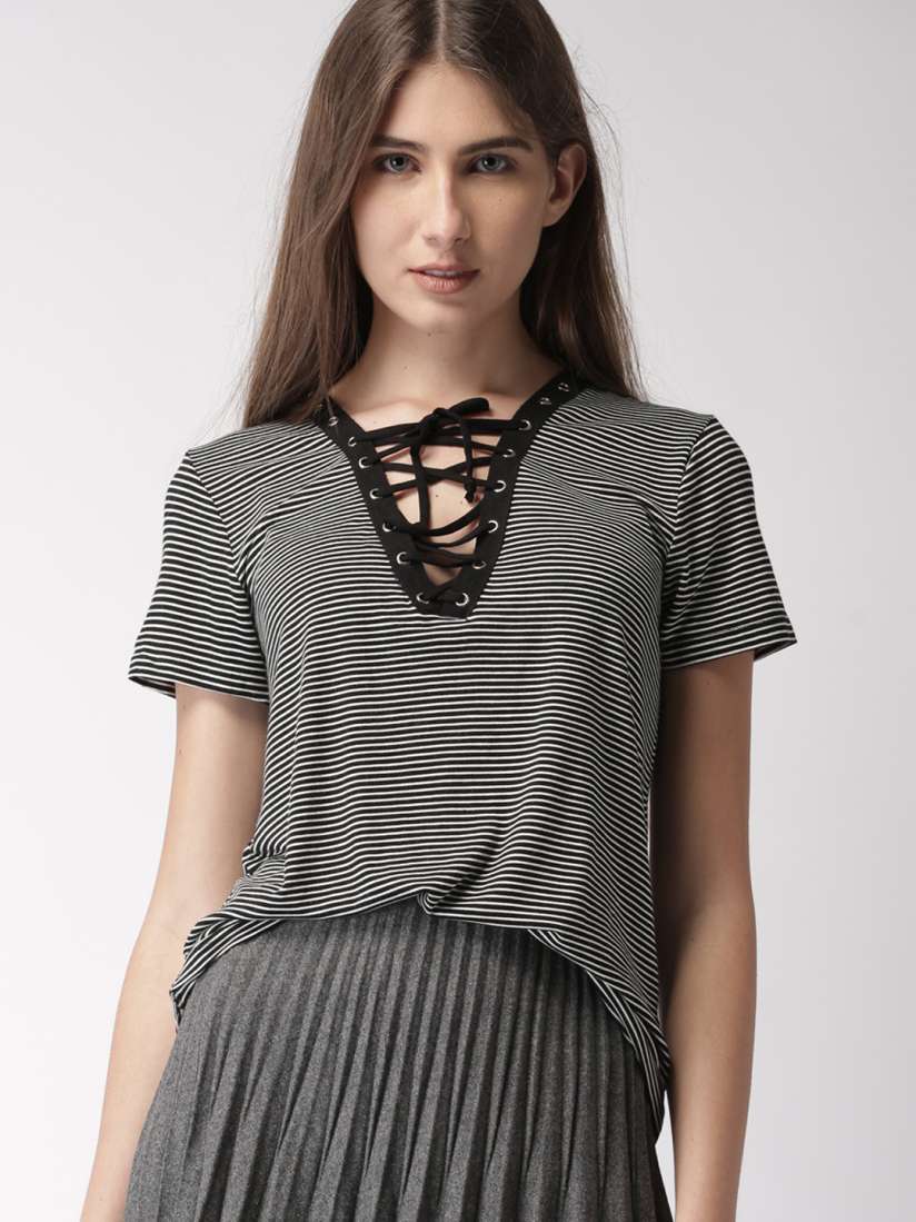 Black and white striped top forever 21 shop