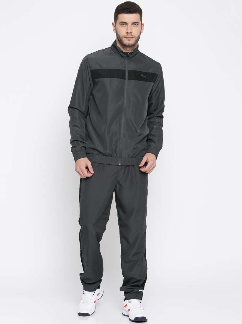 Buy Puma Men Charcoal Grey India Woven Tracksuit Tracksuits for Men 2361459 Myntra