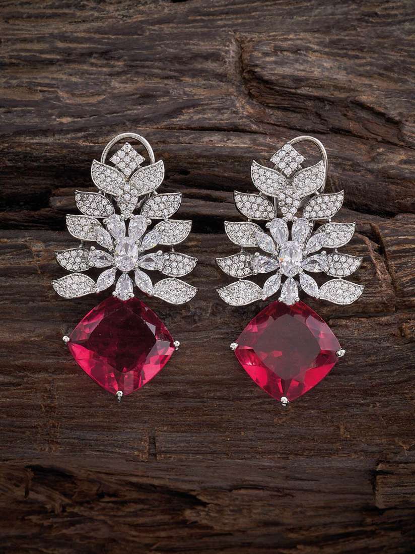 Buy Kushal s Fashion Jewellery Silver Plated CZ Studded Classic Stud Earrings Earrings for Women 23620718 Myntra
