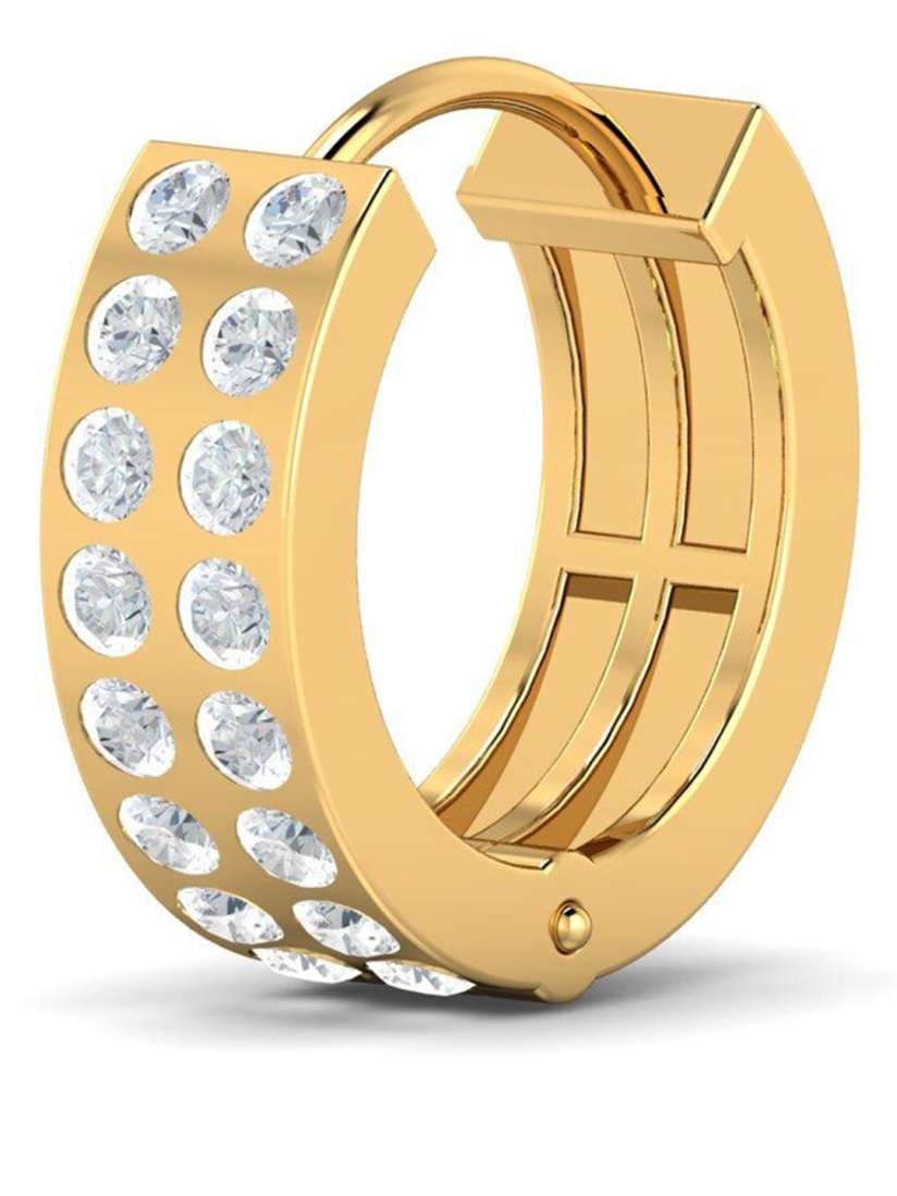 Buy KUBERBOX Corton Broad 18KT Gold Diamond Studded Nose Ring 0.66gm Nosepin Diamond for Women 23623164 Myntra