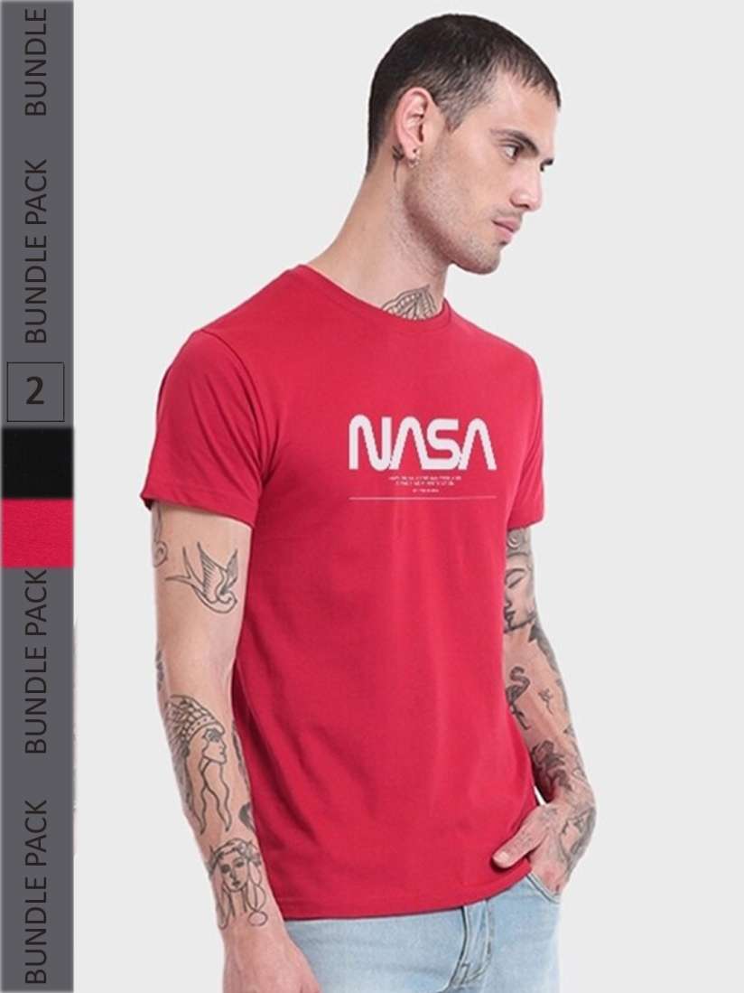 Buy Bewakoof Pack of 2 Red Black Graphic Printed T shirts Tshirts for Men 23624206 Myntra