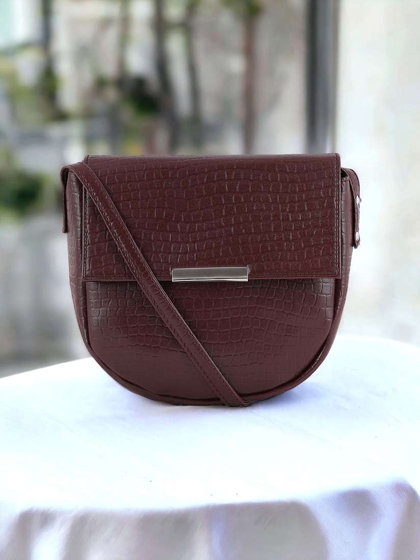 Buy Toteteca Half Moon Sling Bag Wwith Cut Work Handbags for