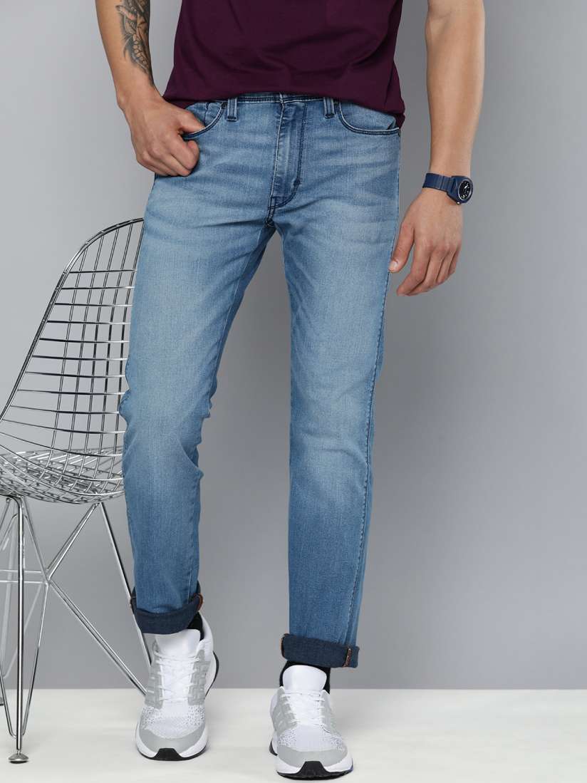 Buy Levis Men Straight Fit Mid Rise Light Fade Stretchable Jeans Jeans for Men 23626126 Myntra
