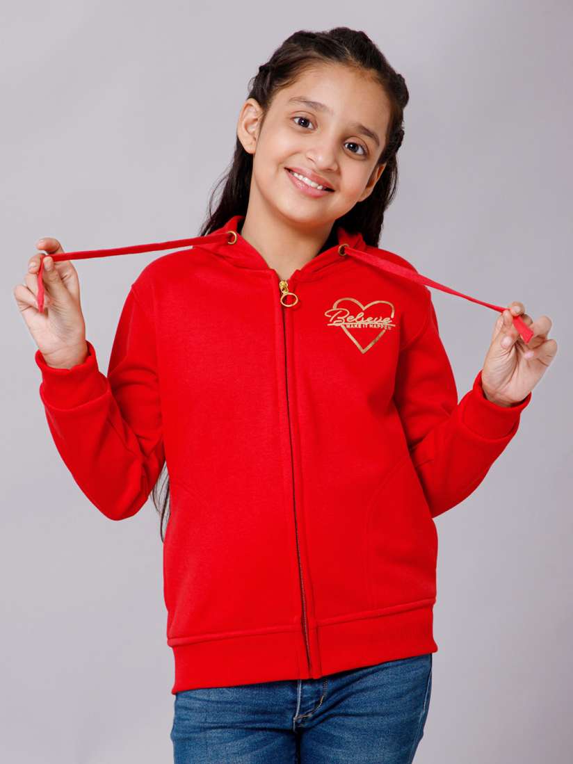Buy Alan Jones Girls Hooded Front Open Sweatshirt Sweatshirts for Girls 23628254 Myntra