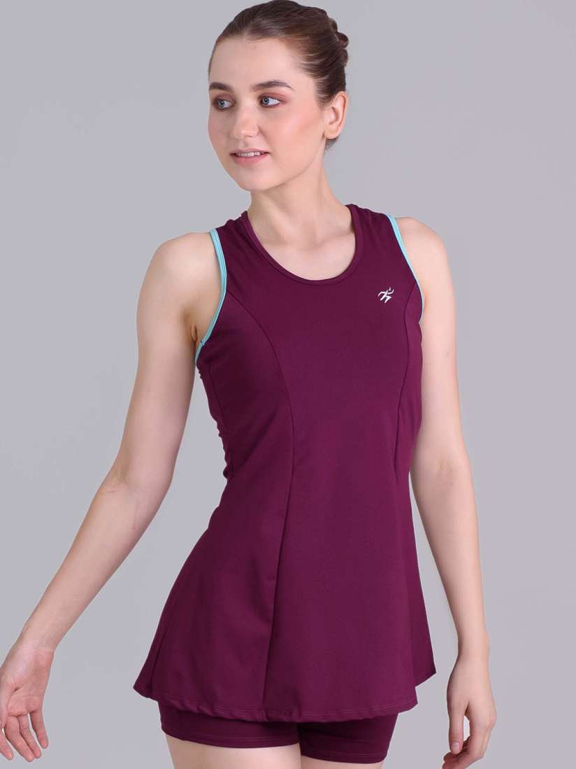 Buy Keepfit Women Sleeveless Swim Set With Padded Top and Boyshorts Swimwear for Women 23630396 Myntra