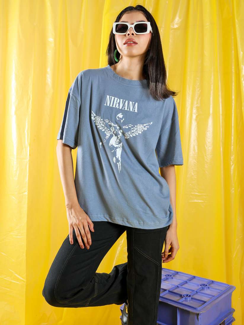 Nirvana t shirt womens discount
