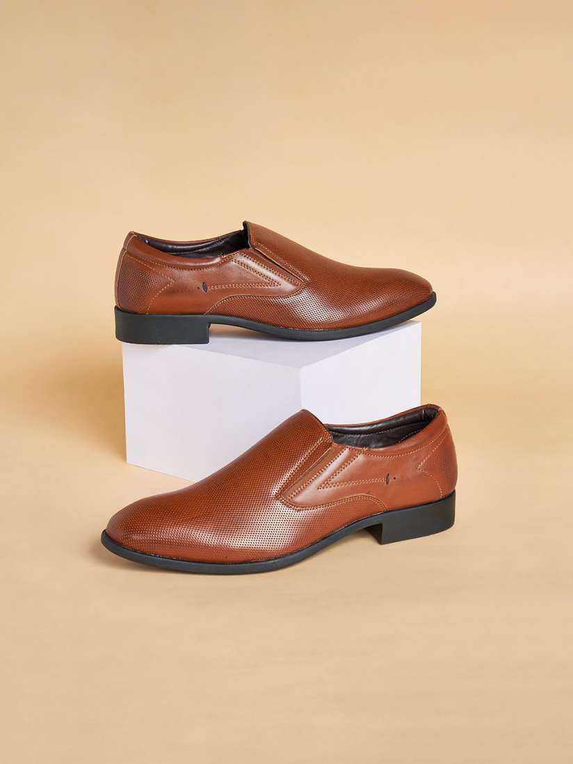 Buy BYFORD by Pantaloons Men Textured Leather Formal Slip On Shoes Formal Shoes for Men 23637988 Myntra