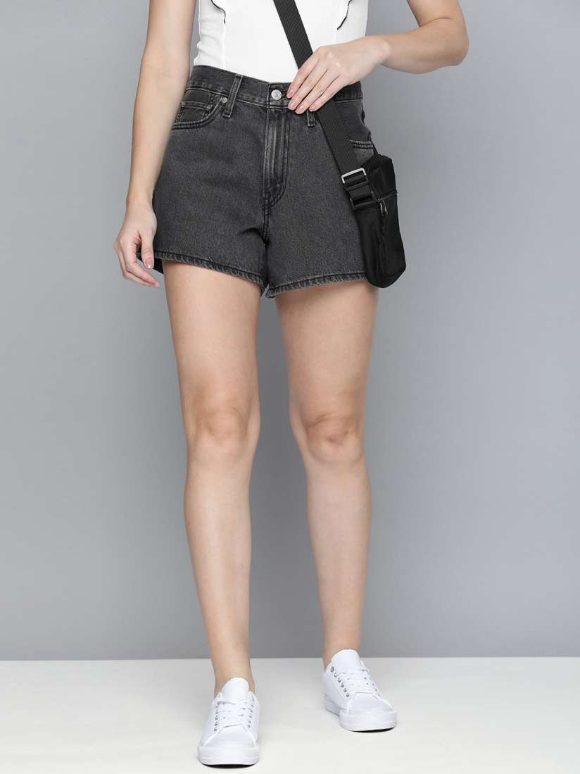 Buy Levis Women Pure Cotton High Rise Tapered Fit Casual Shorts Shorts for Women 23638524 Myntra