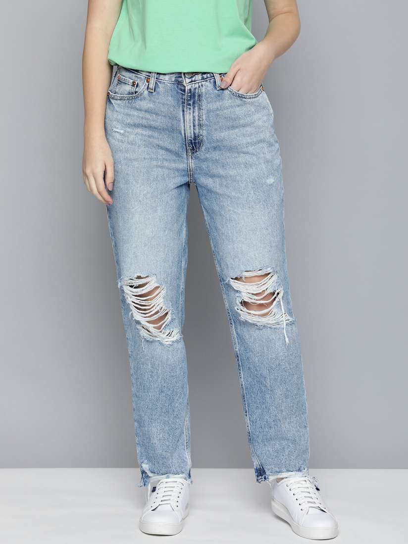 Levis mom jeans ripped discount