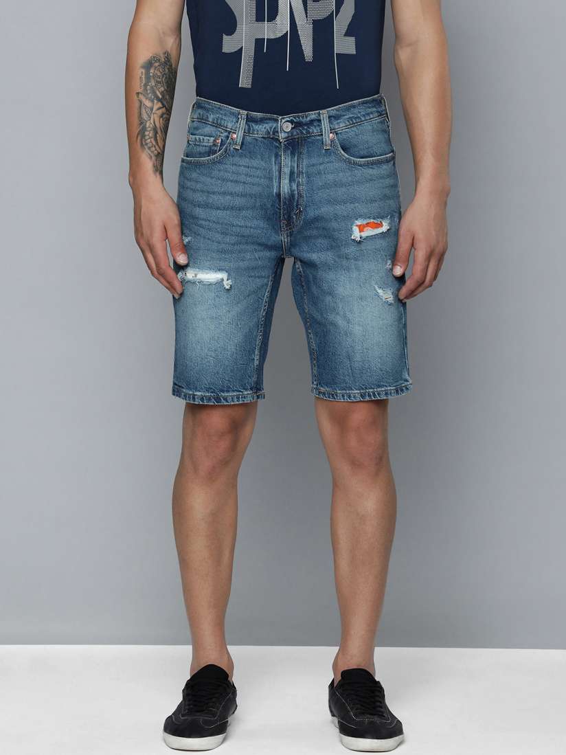 Levi's distressed denim shorts outlet