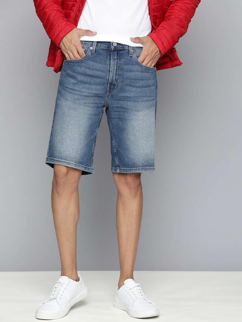 Buy Levis Men Slim Fit Mid-Rise Above Knee Denim Shorts Shorts