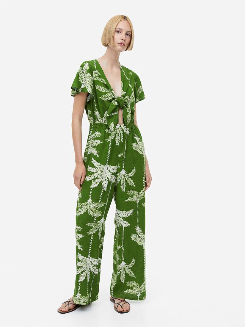 Buy H M Linen Blend Jumpsuit Jumpsuit for Women 23639314 Myntra