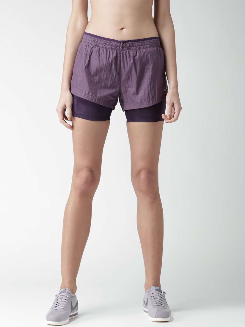 Buy Nike Women Purple AS Elevate 2 IN 1 Running Shorts Shorts for Women 2364324 Myntra