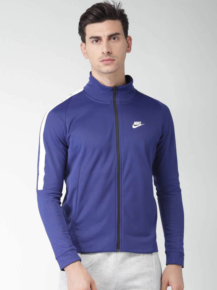 Buy Nike Men Blue Solid Sporty AS M NSW N98 JKT PK TRIBUTE Jacket Jackets for Men 2364334 Myntra