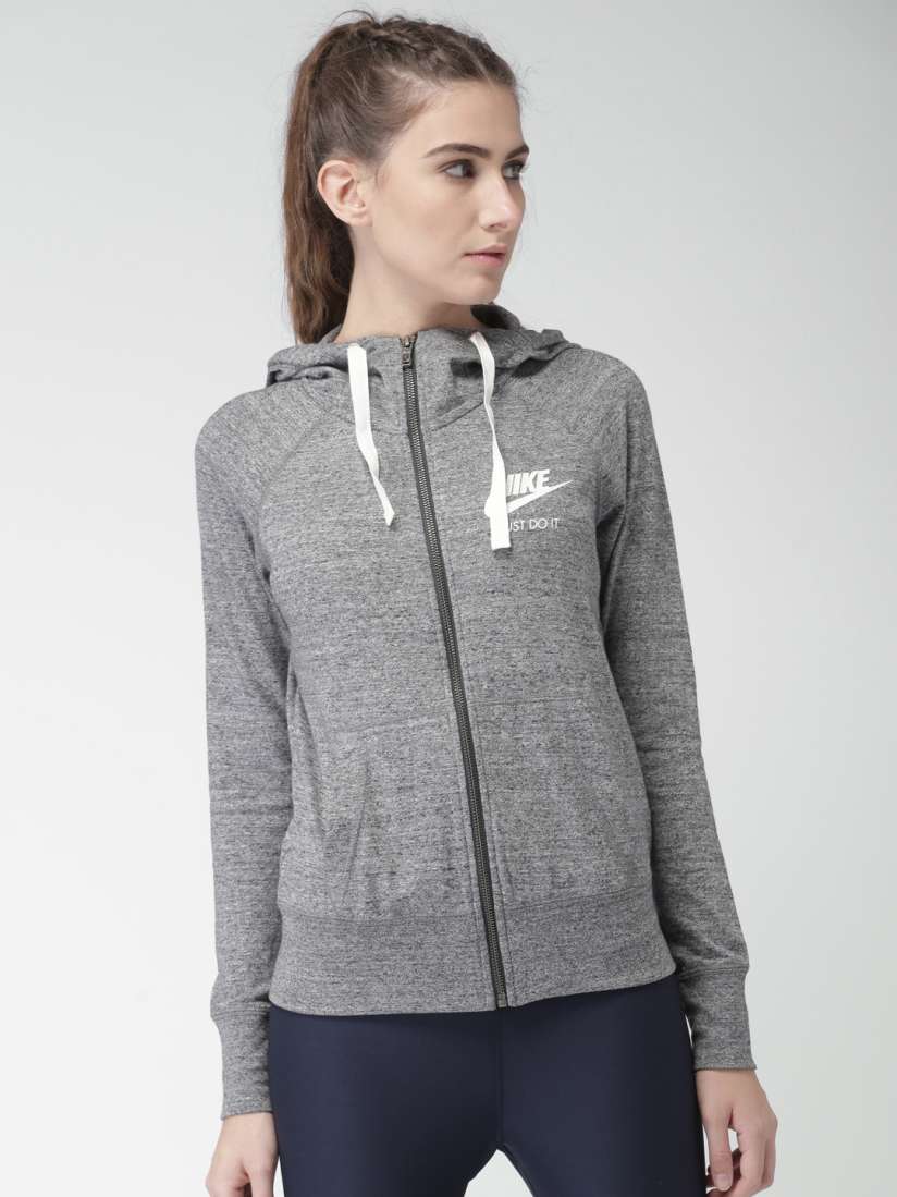 Nike gray jacket womens discount