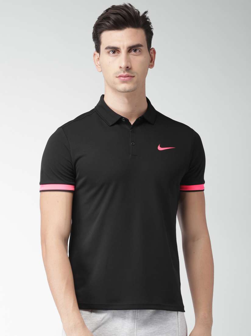 Buy Nike Men Black Solid Polo Collar AS M NKCT DRY T shirt Tshirts for Men 2364391 Myntra