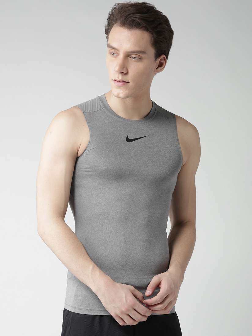 Buy Nike Grey Melange AS NP COMP Sleeveless T shirt Tshirts for Men 2364400 Myntra