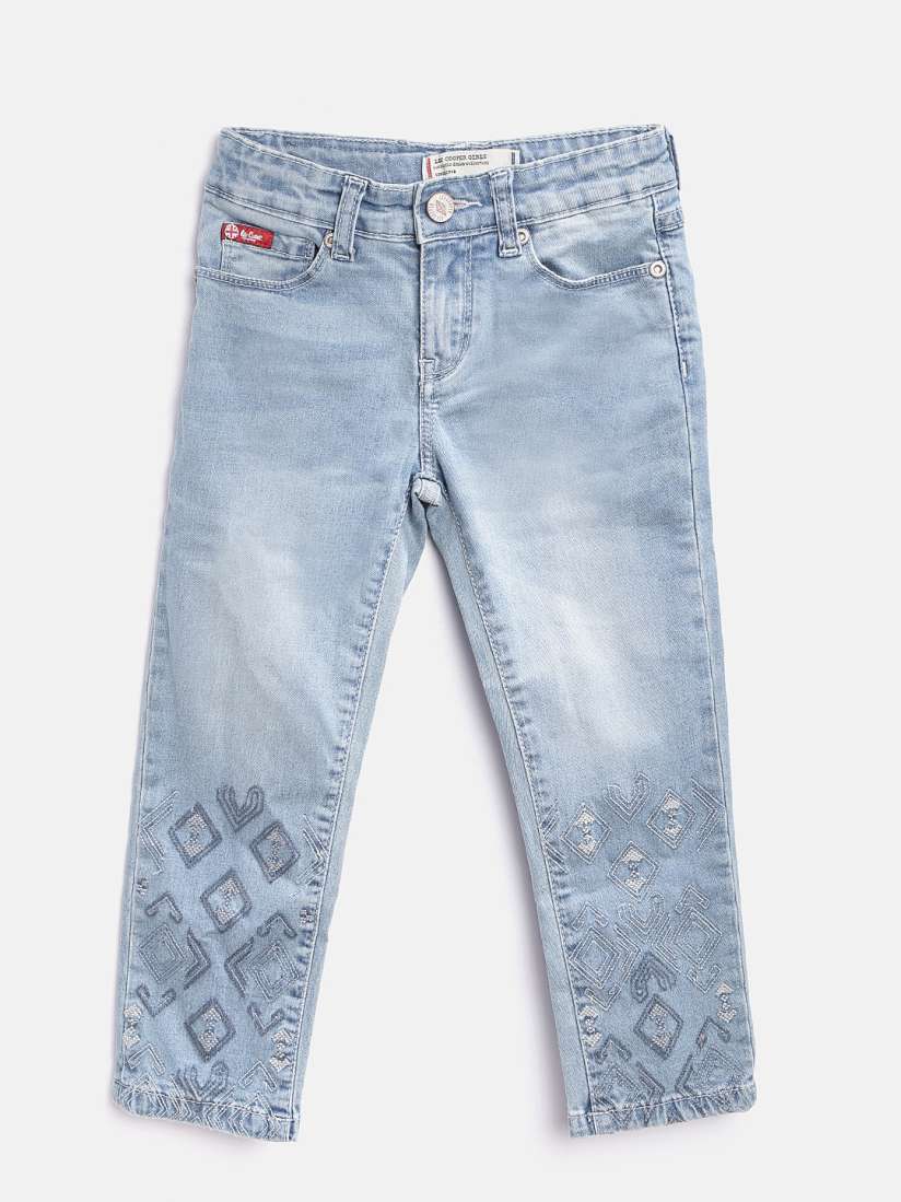 Buy Lee Cooper Girls Blue Annie Slim Fit Mid Rise Clean Look Stretchable Jeans Jeans for Girls 2364581 Myntra