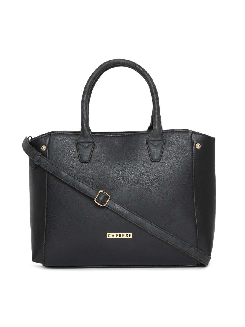 Caprese black solid handheld bag discount