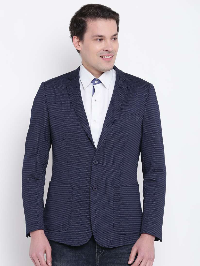 Van heusen navy blue blazer online