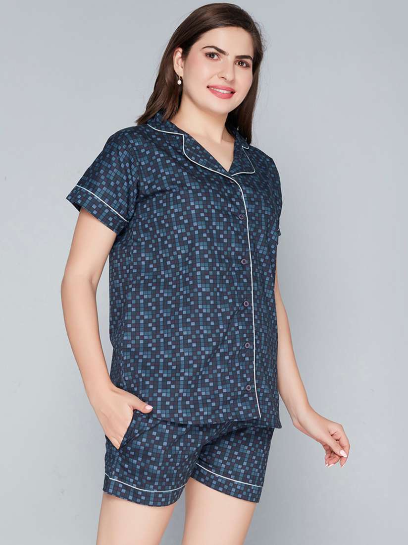 Buy Lady Love Checked Pure Cotton Night suit Night suits for Women 23669252 Myntra