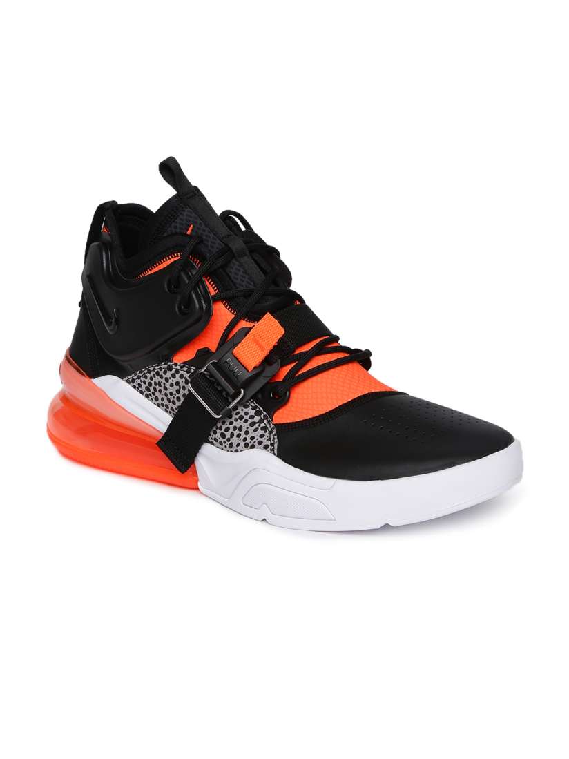 Buy Nike Men Black Orange Air Force 270 Sneakers Casual Shoes for Men 2367223 Myntra