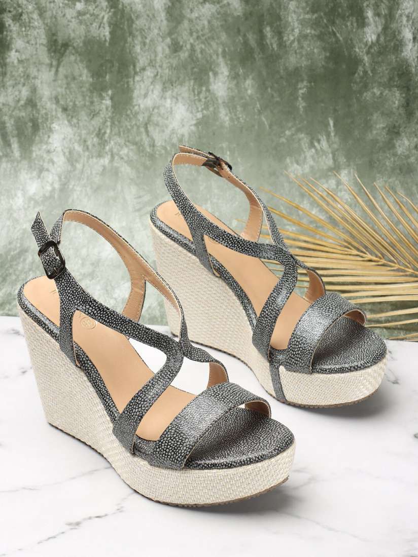 Buy ICONICS Printed Open Toe Wedge Heels Heels for Women 23678432 Myntra