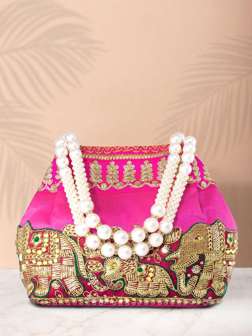 Buy Peora Embroidered Potli Clutch Clutches for Women 23679664 Myntra