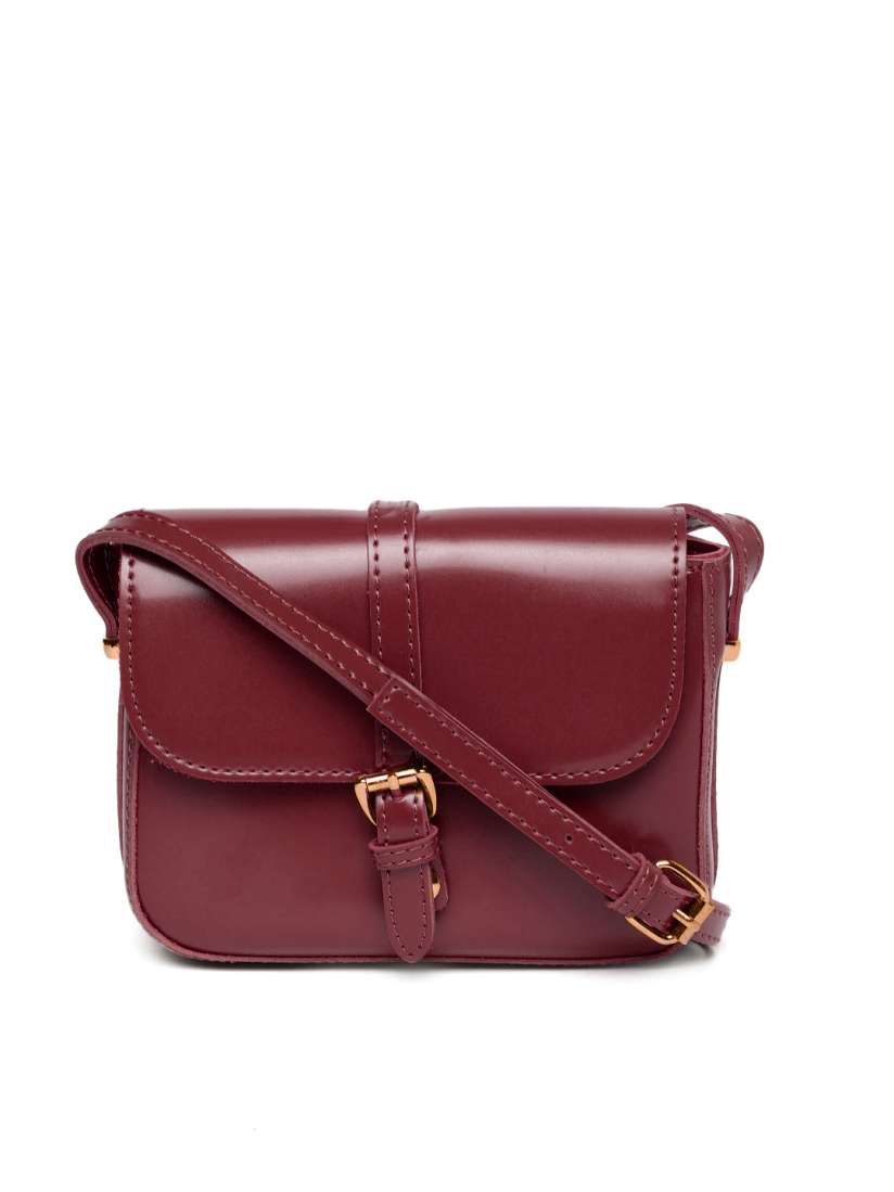 Buy DressBerry Burgundy Solid Sling Bag Handbags for Women 2368316 Myntra