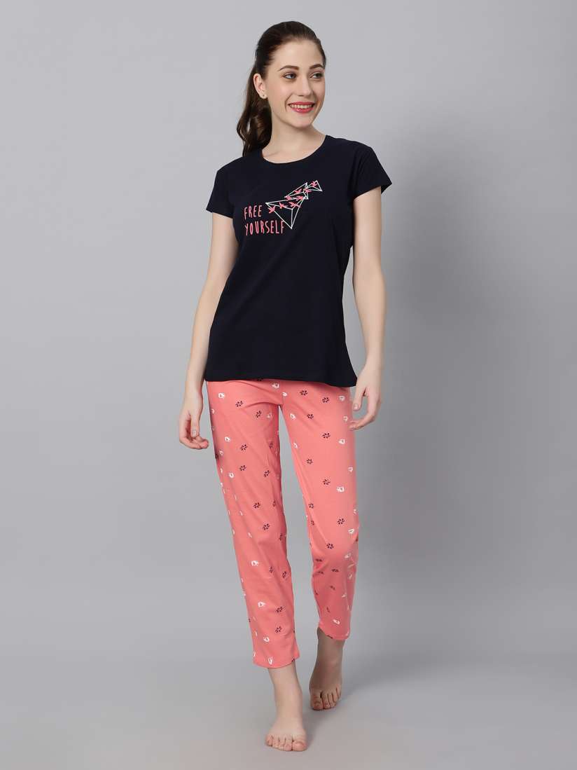 Buy DZZO Women Printed Shirt Pyjama set Night suits for Women 23683352 Myntra