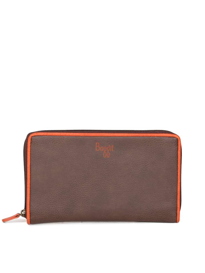 Buy Baggit Women Brown Solid Zip Around Wallet Wallets for Women 2368471 Myntra