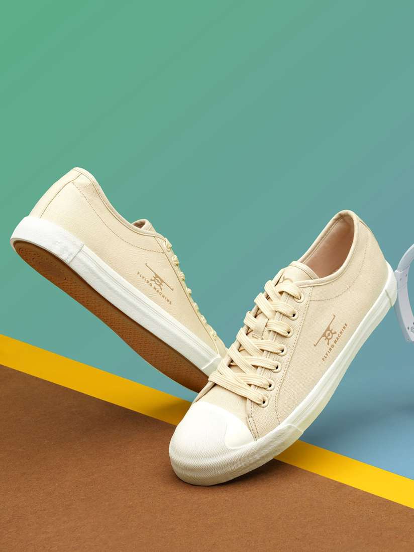 Buy Flying Machine Men MAURICE Comfort Insole Canvas Contrast Sole Sneakers Casual Shoes for Men 23685076 Myntra