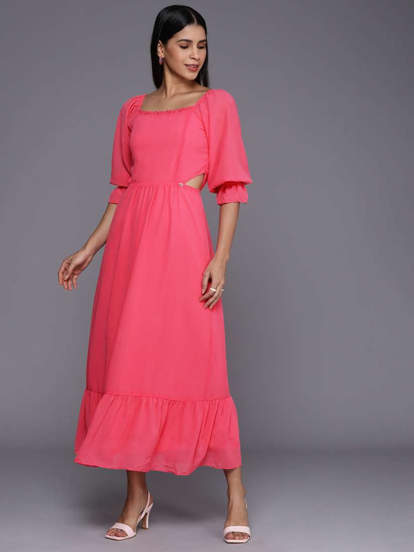 Buy Allen Solly Woman Fit Flare Midi Dress Dresses for Women 23689656 Myntra