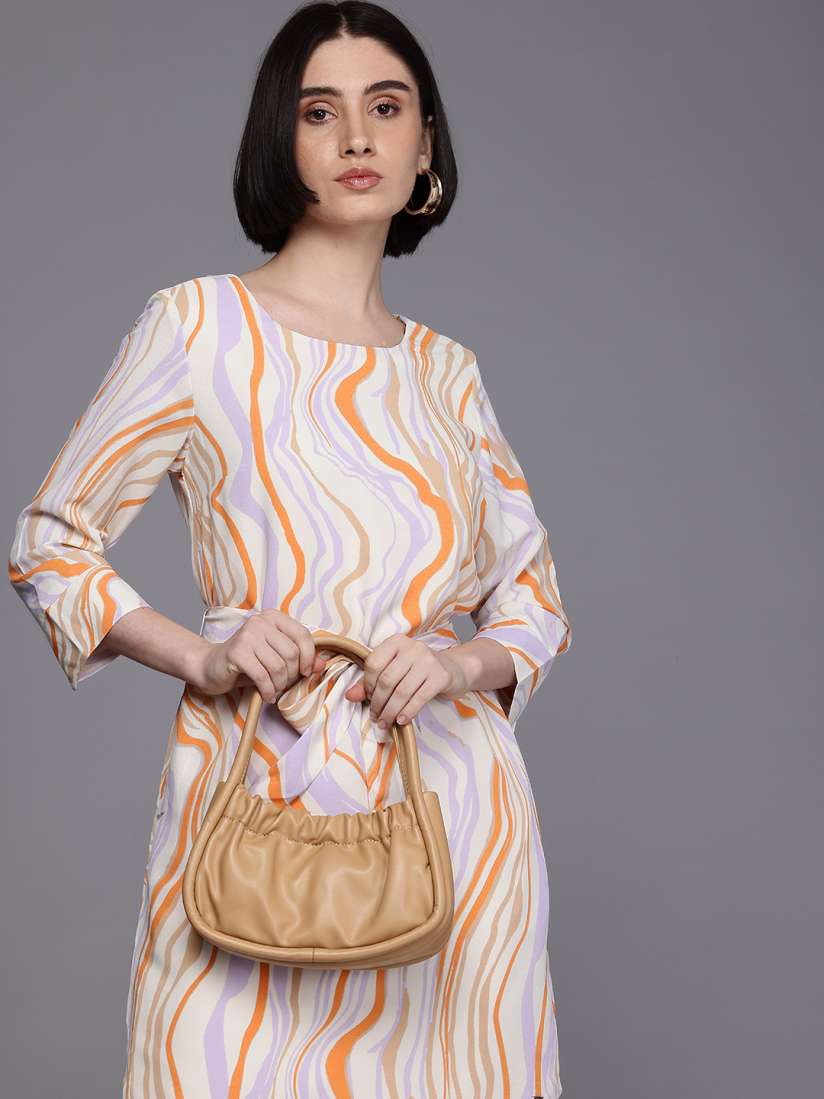 Buy Allen Solly Woman Abstract Printed Fit Flare Dress Dresses for Women 23689704 Myntra