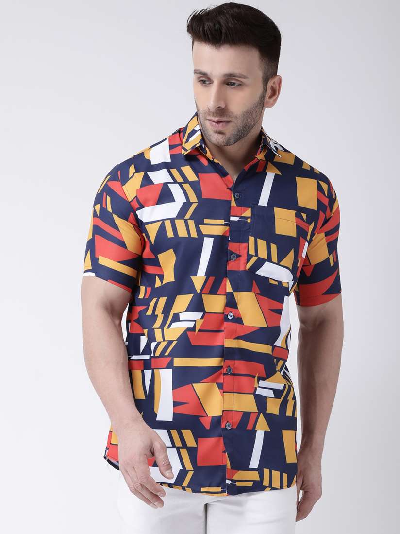 Buy RIAG Geometric Printed Cotton Casual Shirt Shirts for Men 23690114 Myntra