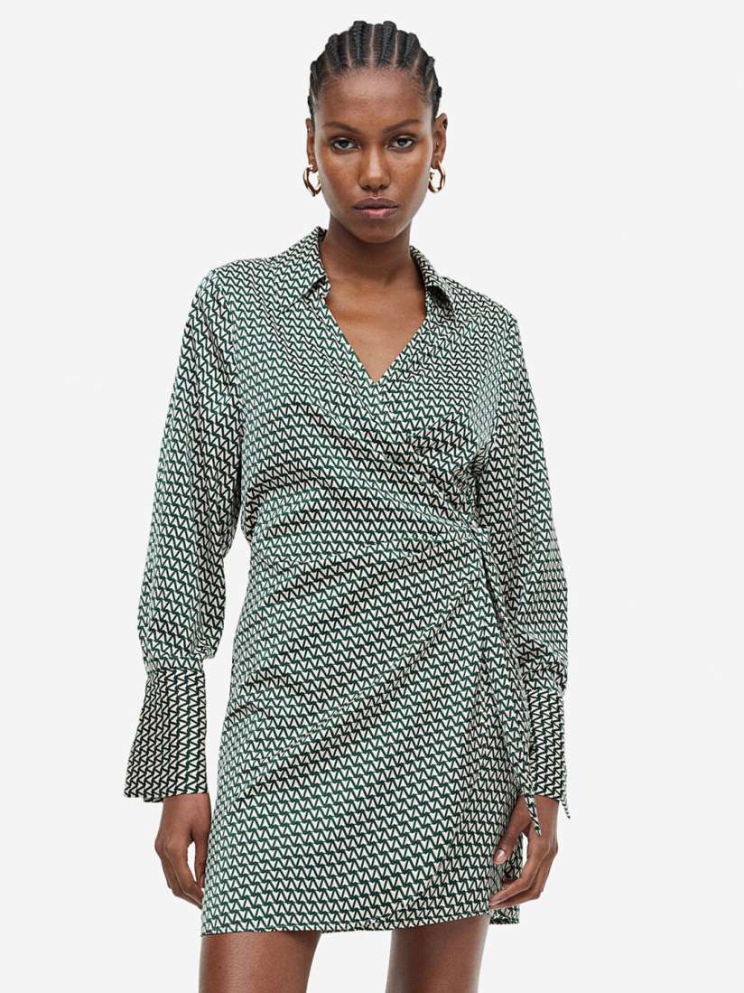 Buy H M Satin Wrap Dress Dresses for Women 23691538 Myntra
