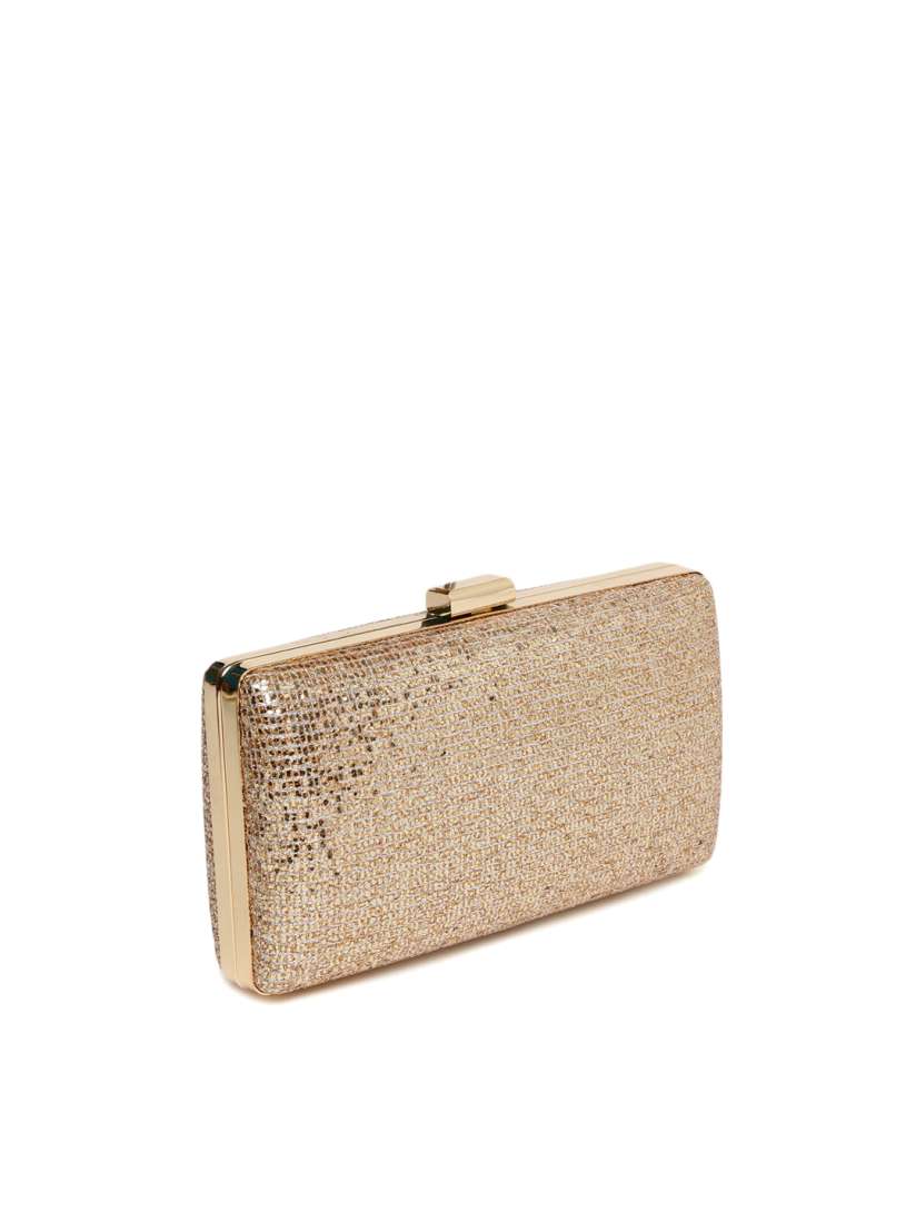 Buy FOREVER 21 Gold Toned Shimmer Box Clutch with Detachable Chain Strap Clutches for Women 2369216 Myntra