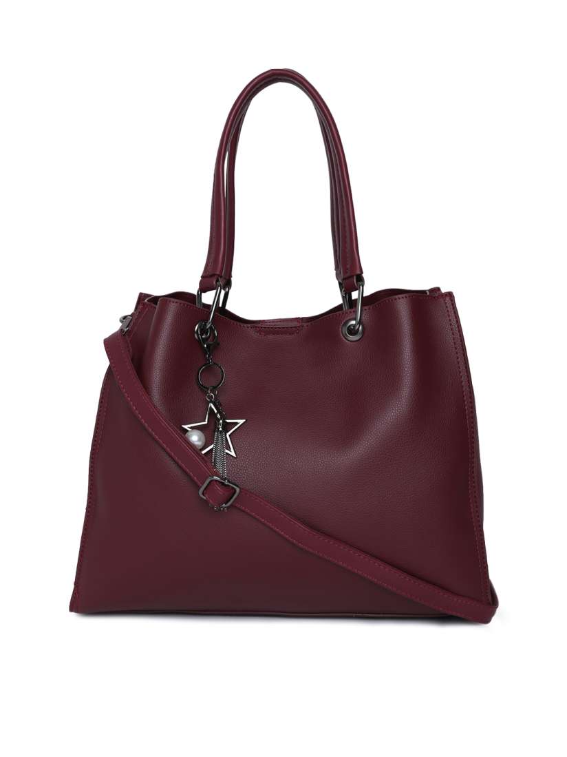 Dressberry burgundy solid shoulder bag on sale