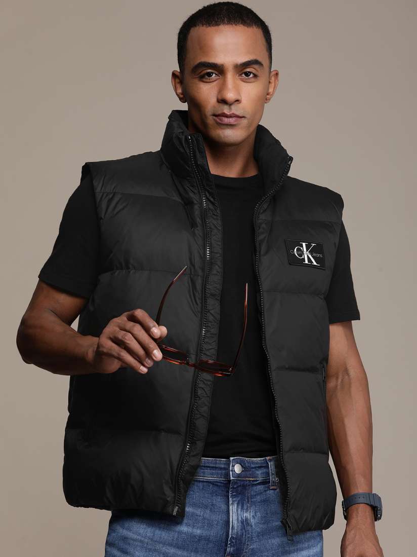Calvin klein mens black denim jacket top