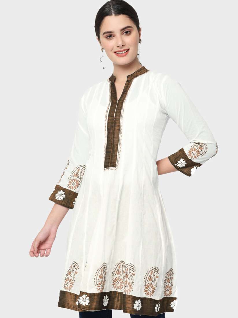 Buy PARAMOUNT CHIKAN Floral Printed Pure Cotton Anarkali Kurti Kurtis for Women 23713476 Myntra