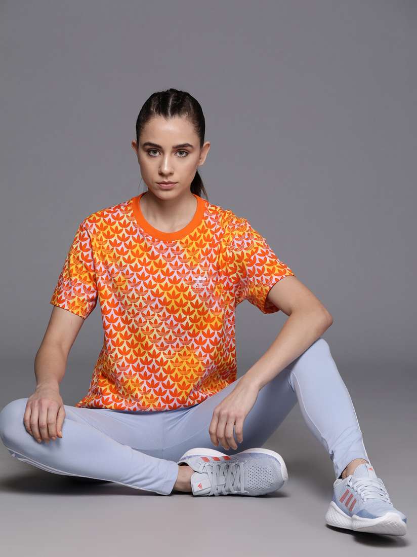 Adidas originals womens monogram t-shirt outlet