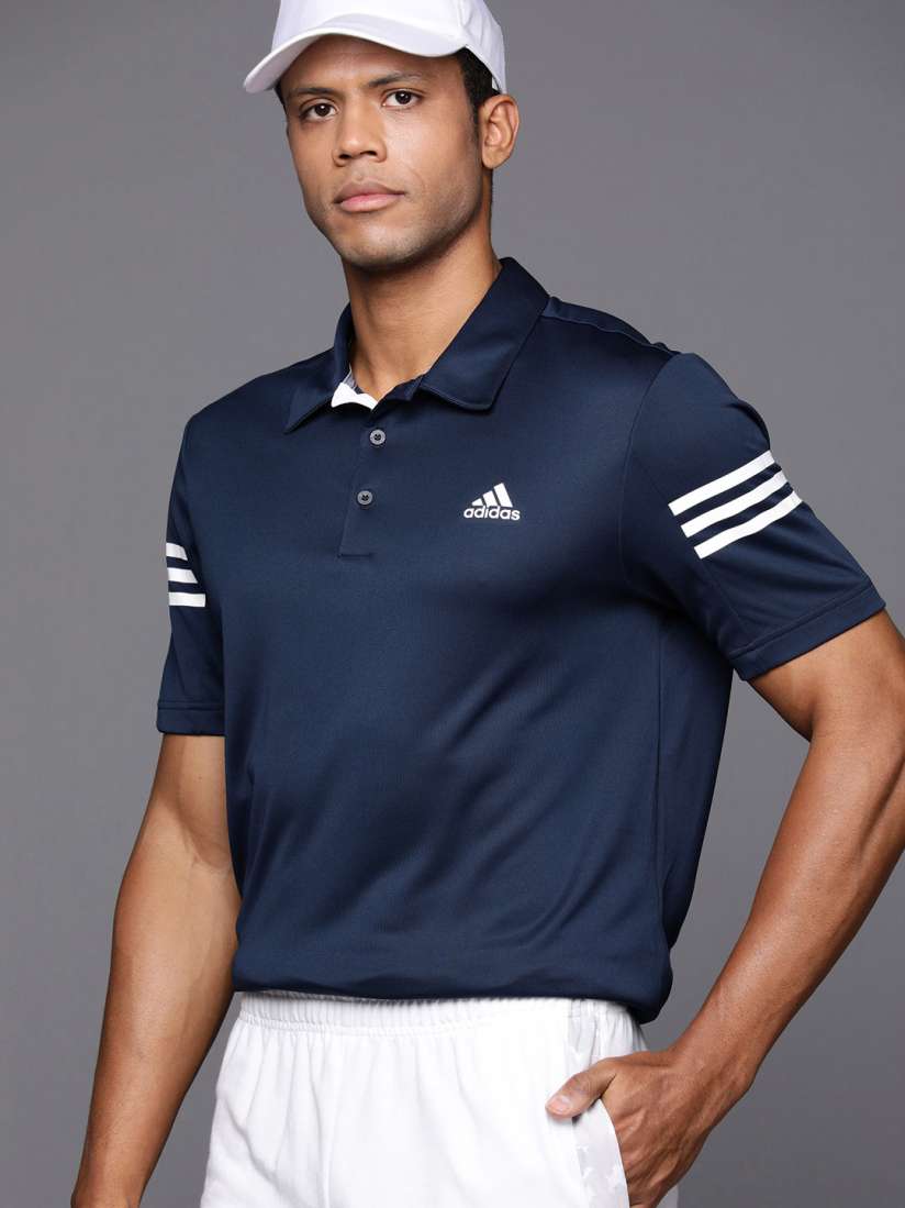 Adidas sports t shirts with collar clearance