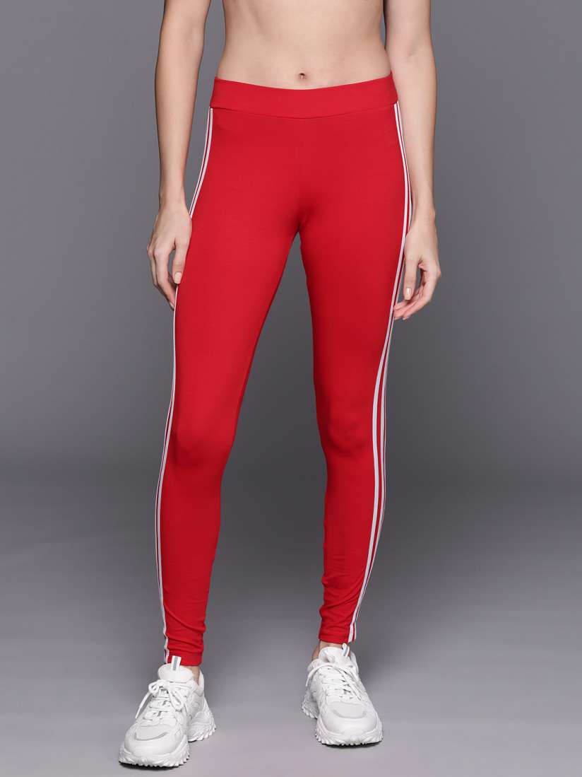 Red adidas leggings womens sales