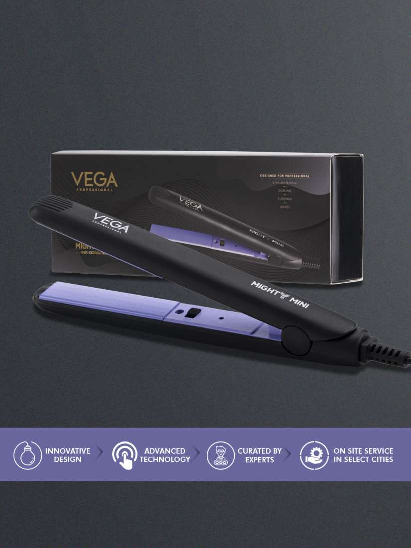 Buy VEGA PROFESSIONAL VPVHS 10 Mighty Mini Hair Straightener Black Straighteners for Unisex 23725992 Myntra