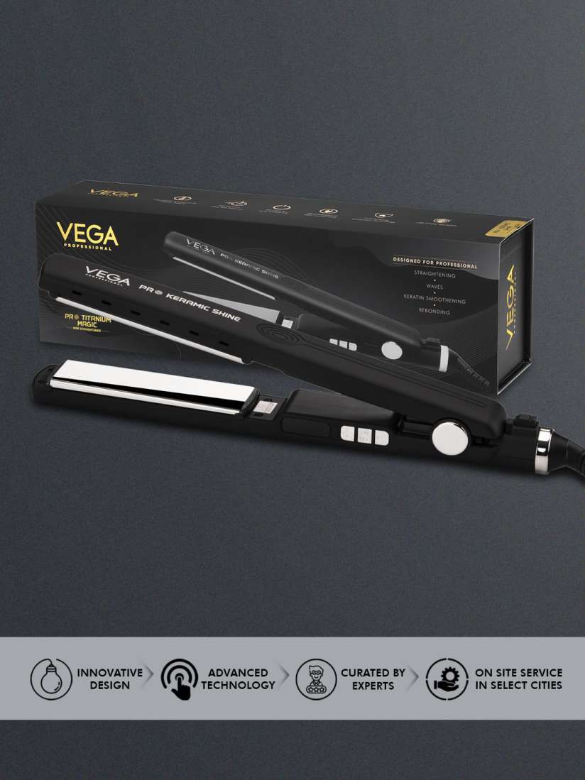 Buy VEGA PROFESSIONAL VPPHS 12 Pro Titanium Magic Hair Straightener Black Straighteners for Unisex 23726028 Myntra